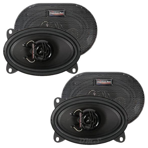 American Bass SYMPHONY 4x6 Inch 125W 4 Ohm 2-Way Coaxial Speakers (4 Pack)